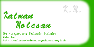 kalman molcsan business card